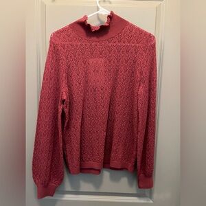 NWT Sézane Rose Textured Knit Turtleneck